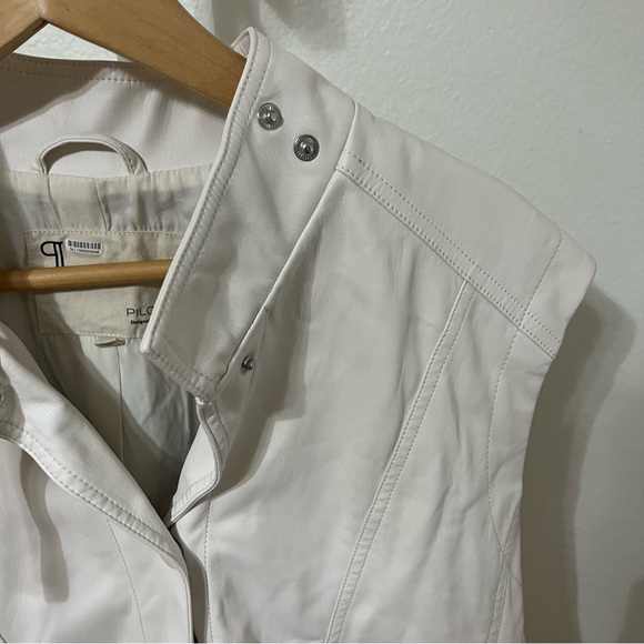 NEW Pilcro Faux-Leather Biker Vest Medium Edgy Baddie - Picture 5 of 14